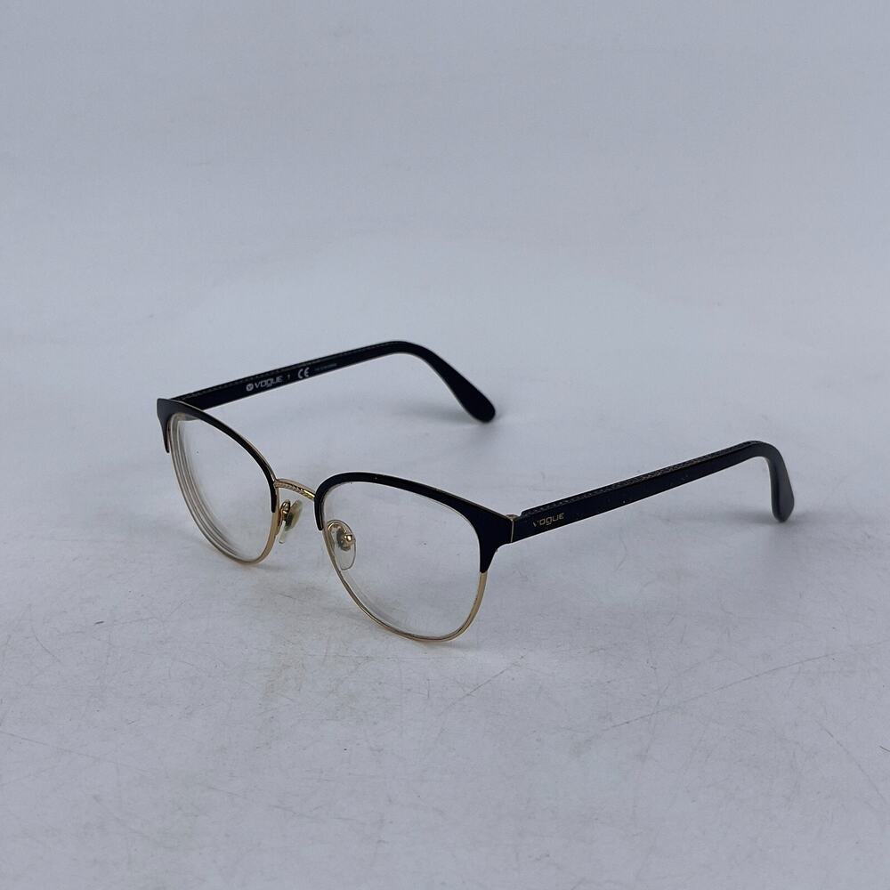 Vogue VO4088 352 Eyeglasses Frame Womens Black Gold Cat Eye Full Rim 50-18-140
